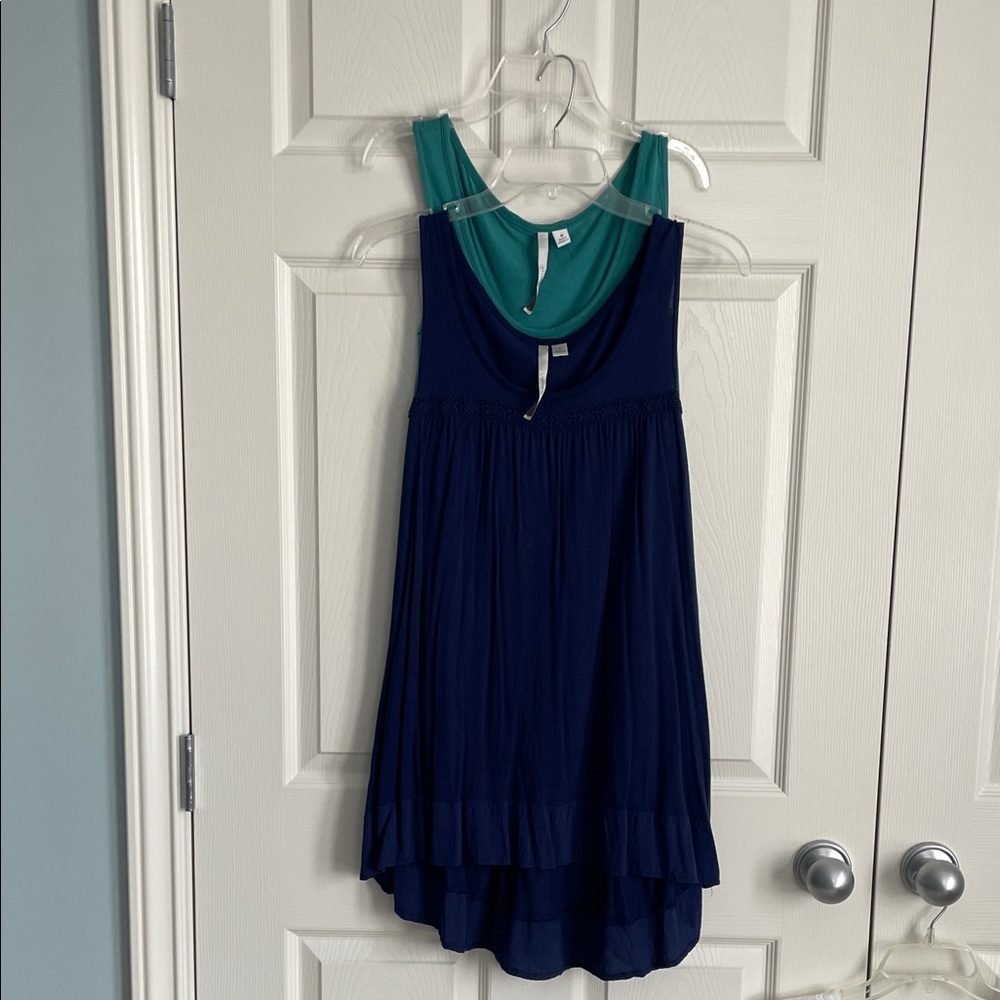 LC Lauren Conrad Women's Tunic in Deep Blue and Teal